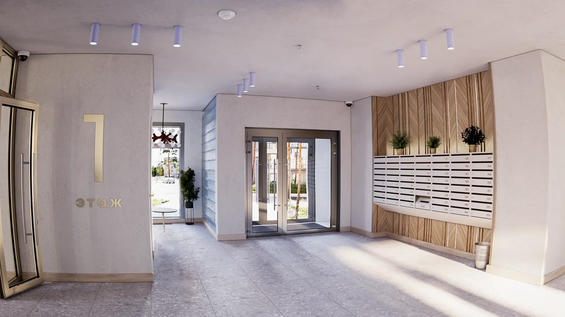 ЖК «Нега», Дизайн интерьеров мест общего пользования