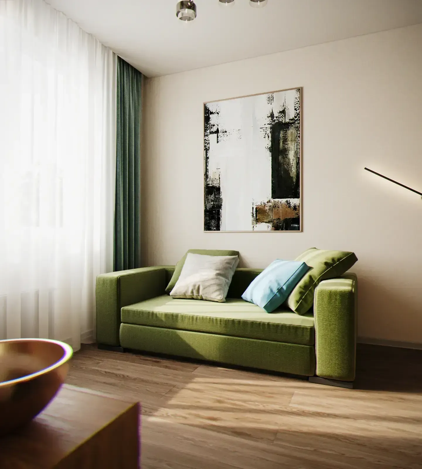 Дизайн интерьера однокомнатной квартиры, Тюмень