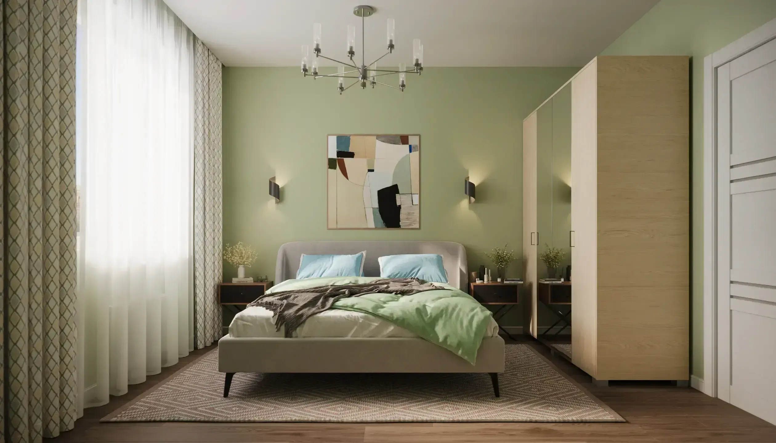 Дизайн интерьера двухкомнатной квартиры, Тюмень